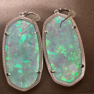kendra scott iridescent mint illusion silver